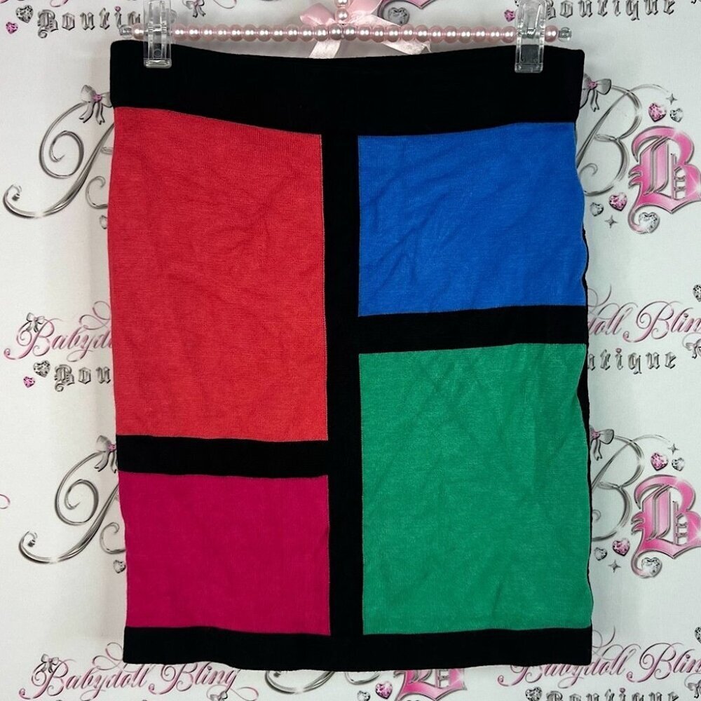 Forever 21 skirt color block pencil mini Multicolor Block Pencil Skirt